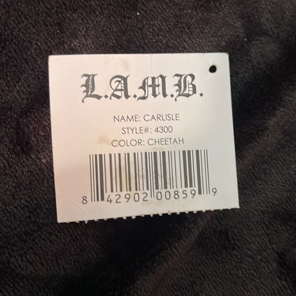 L.A.M.B. Black Leather & Leopard Print Bag Clutch Gwen Stefani Vintage - Picture 9 of 11